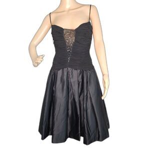 Kevan Hall Formal Prom Pleated Dress Black Size 10